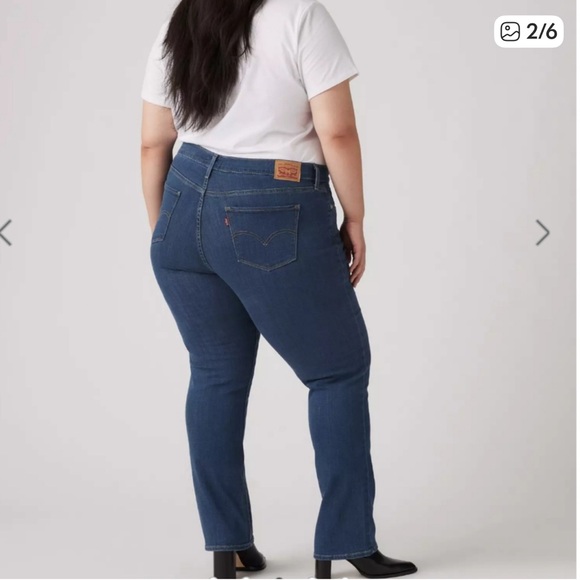 Levi's  Women’s Classic Straight Stretch Indigo Denim Jeans Size 22 W - Picture 11 of 11